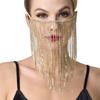 New Shiny Tassel Rhinestone Mask European And American Masquerade Ball Crystal Mask Accessories Face Mask
