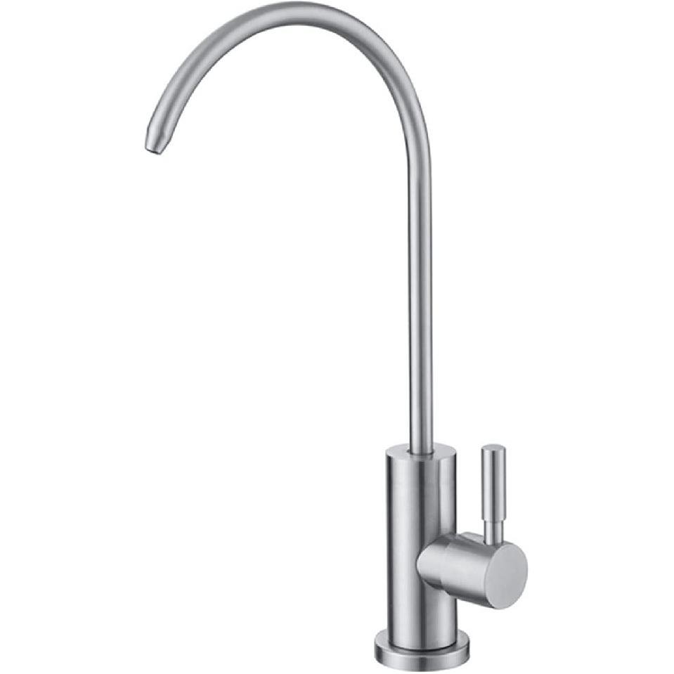 Kitchen Faucets Water Filter Faucet,Gooseneck Single Handle Kitchen Faucet Bar Sink Faucet,Chrome(Brushed)
