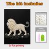 Pearl Art Painting Home Wall Decor Lion Pearl Gemstone Painting Picture Crafts Adult/Beginner Gift Creative Home Decor Unframed DIY Diamond Mosaic