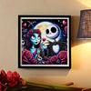 5D DIY Diamond Painting Kit, Skeleton Lover, Adult Beginner 5D Round Diamond Embroidered Crystal Mosaic Crafts, Suitable for Home Wall Settings
