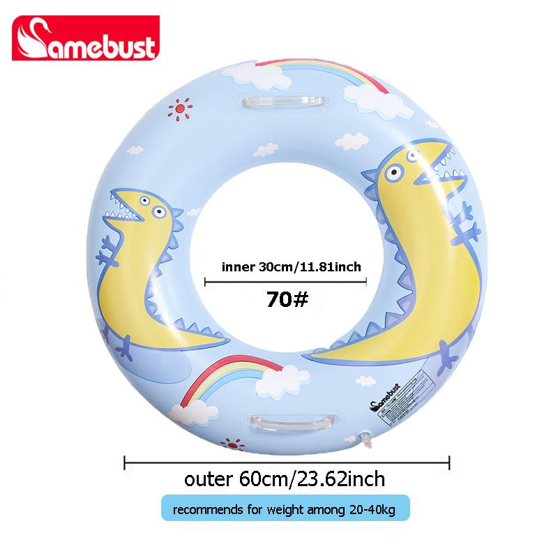 Camebust Thickeneded Swimming Ring Cartoon Dinosaur Kidsren's Swimming Ring Universal Inflatable Lifebuoy Beginner Swimming Ring