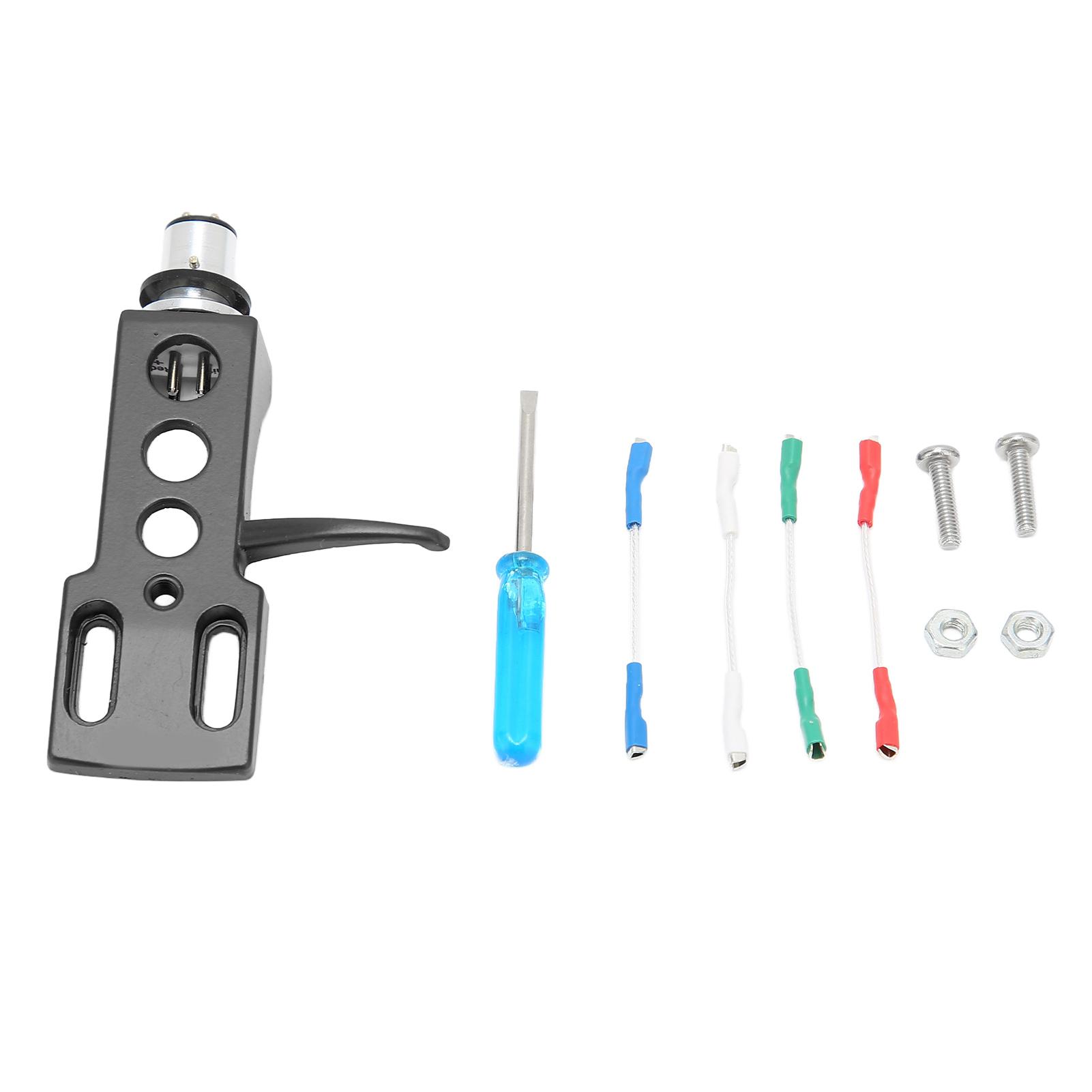 

Держатель виниловой иглы, алюминиевый сплав, держатель картриджа для виниловой пластинки с 4 соединениями чёрный