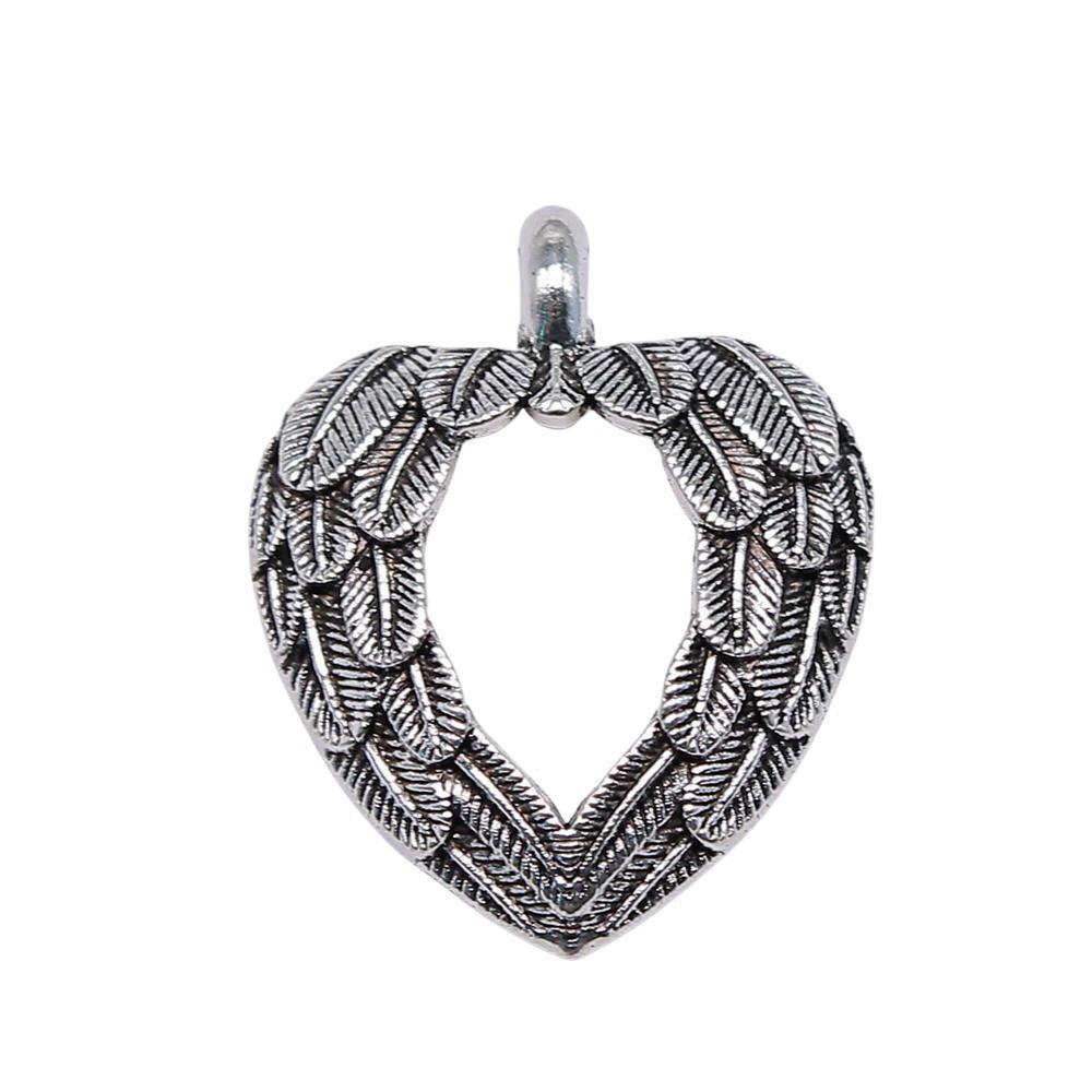 Feather Wing Charms Antique Alloy Pendants For Bohemian Jewelry Making