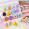 Creative Student Eraser Set: Ice Cream, Cake & Hamburger Cartoon Stationery Gift