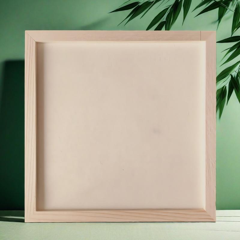 Handmade Solid Wood Clay Picture Frame for Creative Kindergarten DIY Projects