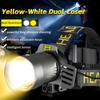 Dual Laser Rechargeable Head Flashlight Led Headlamp High Power Headlight Waterproof  Super Bright Head Torch