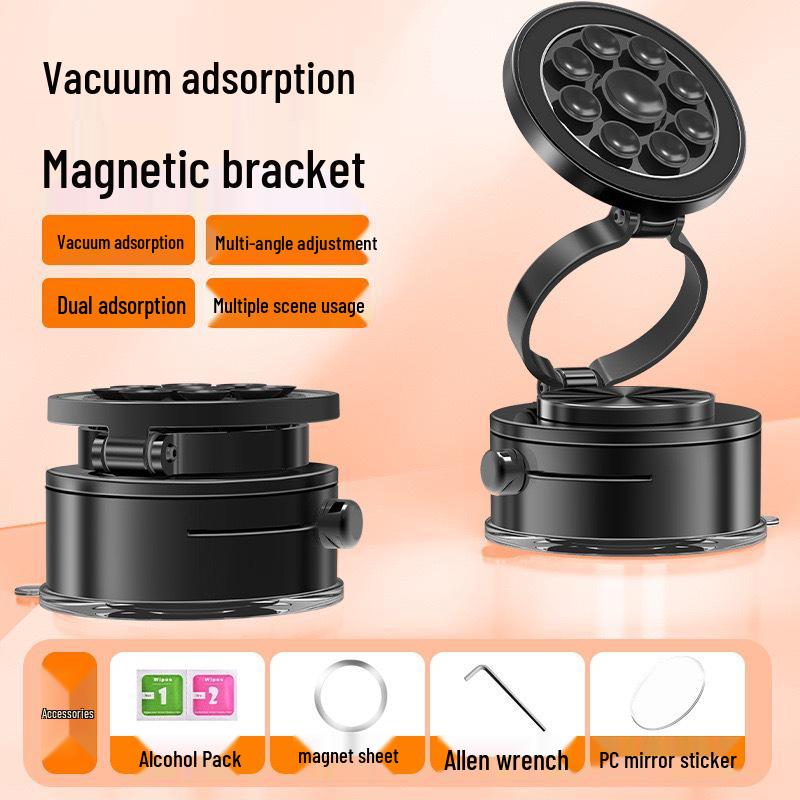 Cross-border Magnetic Magsafe Phone Holder for Car Dashboard with Vacuum Suction Cup чёрный