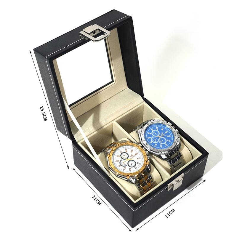 Watch Display Case For Men PU Leather Watch Organizer Box Watch Travel Organizer Tray Collection Storge Holder For Women