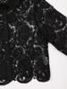 European & American Retro Crochet Knit Hollow Long Sleeve Women's Shirt