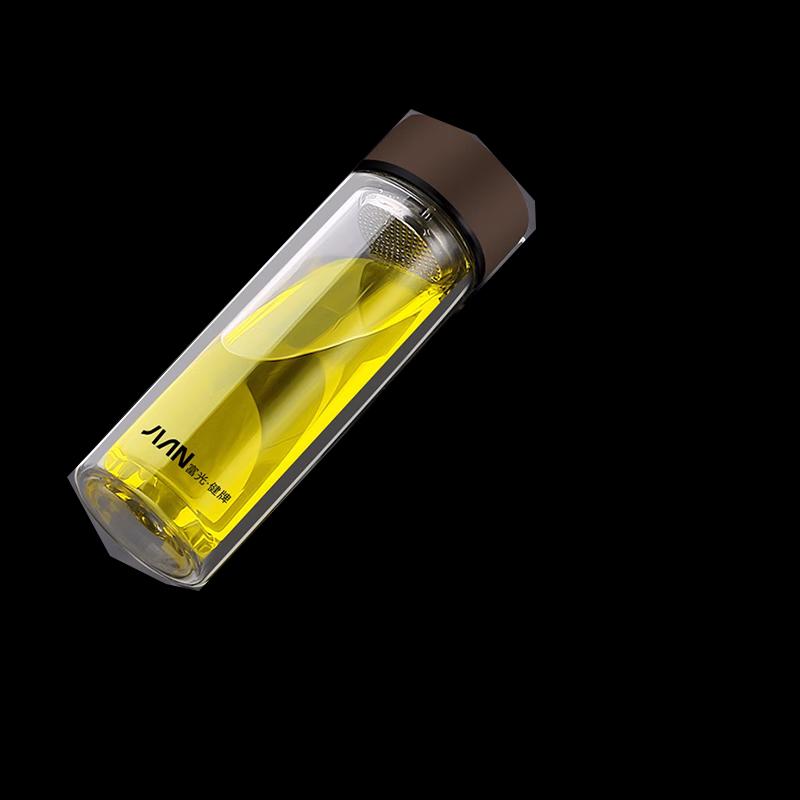 FUGUANG Double Wall Glass Tea Infuser Bottle