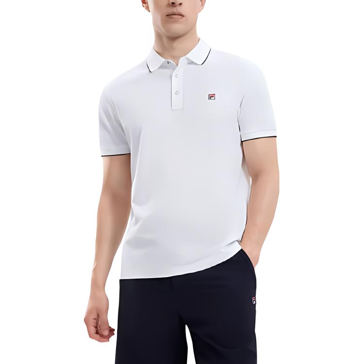 

New FILA Polo Shirts Men s White F51M431103B-WT 185/104A/XXL