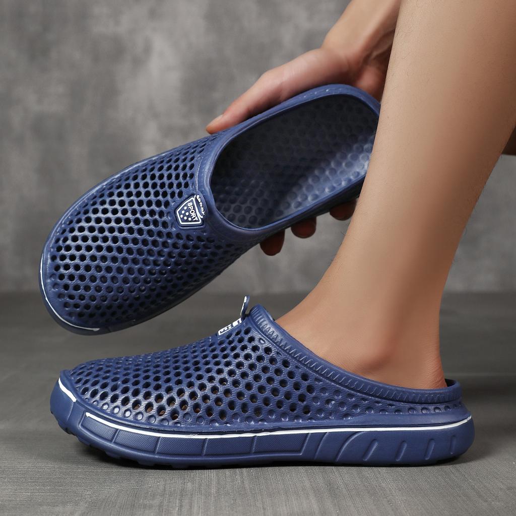 Comfortable Men Pool Sandals Summer Outdoor Beach Shoes Men Slip on Garden Clogs Casual Water Shower Slippers Unisex