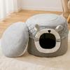 Indoor Warmes Katzen Hundehütte Weiches Haustier Zelt Höhle Bett Tiefschlaf Hundehütte Mit Abnehmbarem Kissen Geeignet Für Kätzchen Welpen Bequemes Bett Dekoration