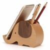 Wooden Craft Wooden Elephant Desk Organizer Creative Design Desktop Storage Box Study