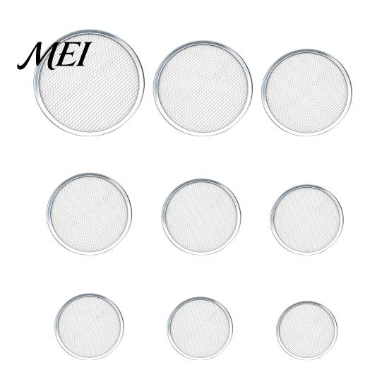 Leichtes Pizza-Netz aus Aluminiumlegierung, Antihaft-Backblech, leicht zu reinigendes Grillblech, runder Crisper für den Ofen, Heimküche, Restaurant, tragbar
