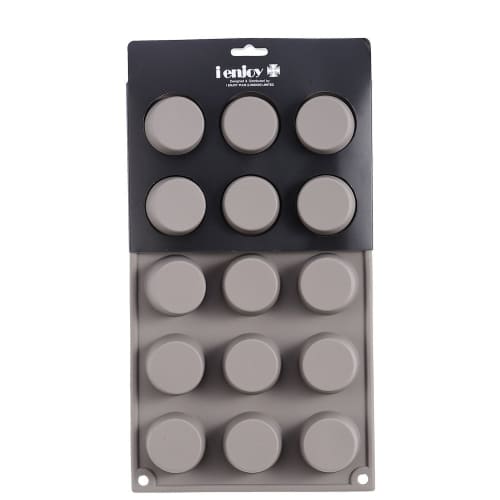 Silicone Flex Mini Muffin Pan, Silicone Mold, Cupcake Mold, Non-Stick Cake Mold, Confectionery Mold, Chocolate Mold, DIY, Sweets, 15 pieces