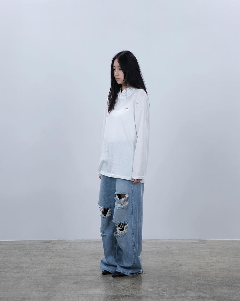 Fluid Sheer Hoodie [White]