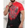 Herren bedrucktes vielseitiges Oberteil lässig locker kurzärmlig Mode einfaches T-Shirt bequeme T-Shirts Herren