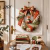 Feiertagsdekoration Bastelset Weihnachtlicher Stoffkranz DIY-Kit, Patchwork Anfängerfreundlich Handgemacht Einzigartiges Geschenk für Lehrer Haustür, Wand