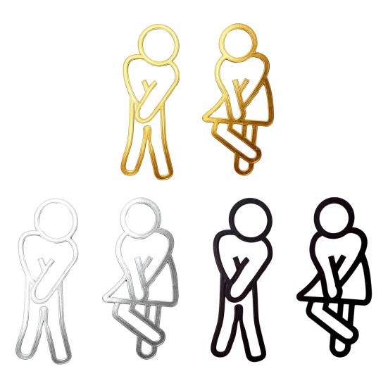 Men Women Bathroom Sign 2D Acrylic Restroom Door Sign Business Restaurant Office Hotel Washroom Wall Gender Identification Signage