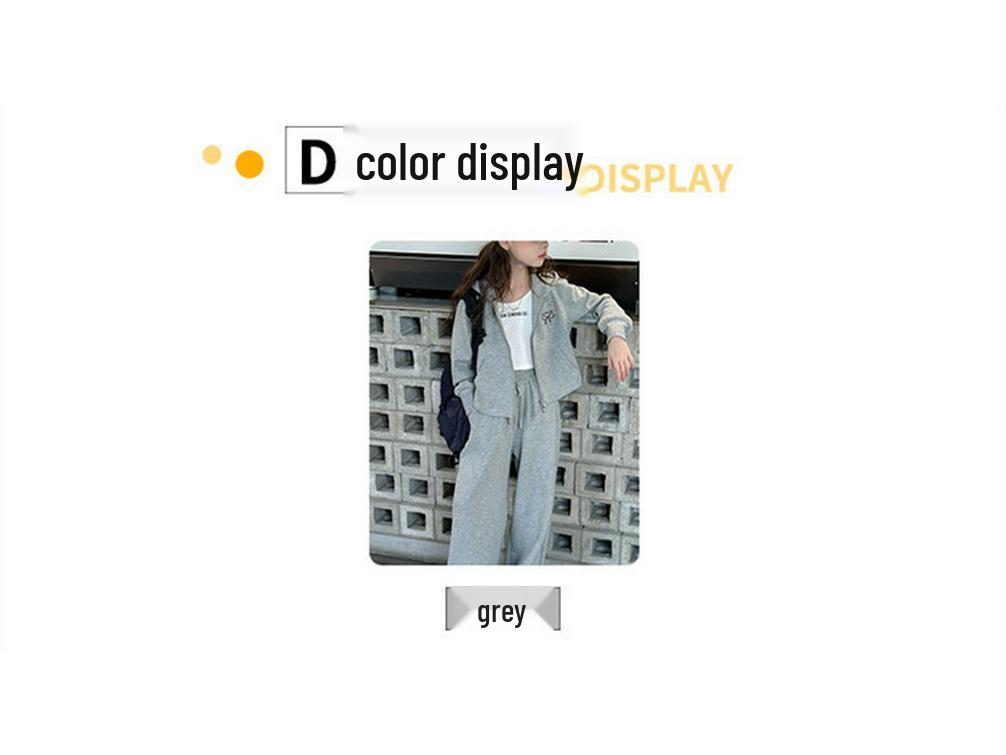 Girls' Trendy 2025 Spring & Autumn Casual Two-Piece Set: Fashionable Children's Clothing for Big Girls