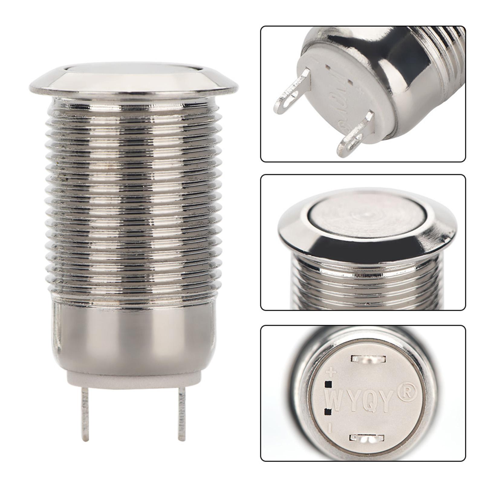 

Набір 5 шт. 2A 36V 12мм 2 контакти Водонепроникний Самоблокувальний Кнопковий Перемикач