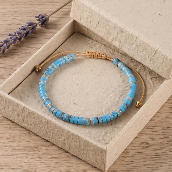 Women Bracelet Adjustable Length Natural Stone Beads Bracelet Bohemia Style Stackable Bracelet Versatile Jewelry Accessory
