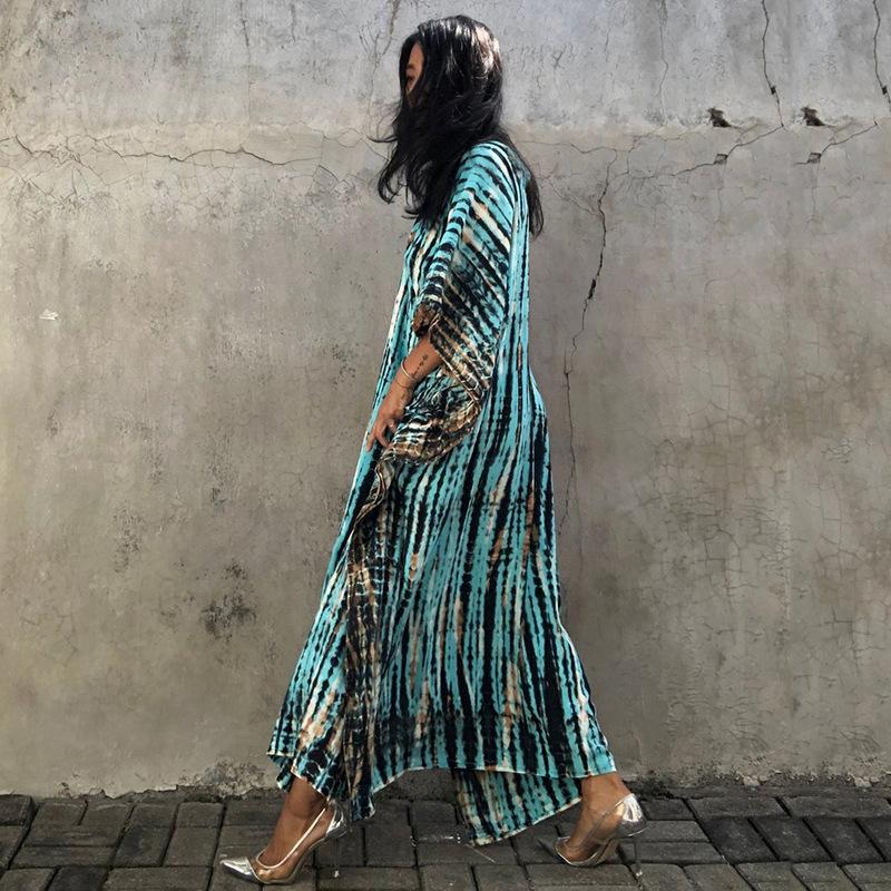 New Smudge Dress Long Skirt Beach Blouse Vacation Long Skirt Bikini Outer Swimsuit Blouse Sunscreen Suit