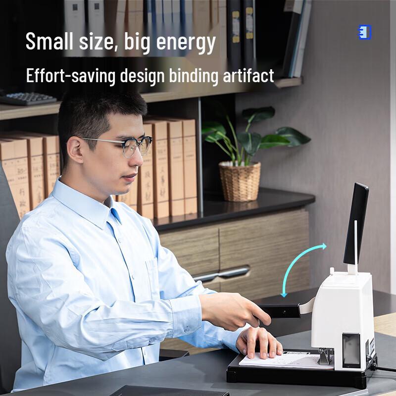 Deli Manual Financial Binding Machine CN plug (adapter included)