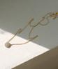 Alleun Silver 925 Round Pendant Cubic Mini Chain Necklace