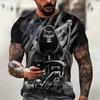 Vintage Horror Skull 3d Stampa T-shirt da uomo Estate Classic Casual O Collo Manica corta Moda Allentato Oversize Top Tee Shirt Uomo