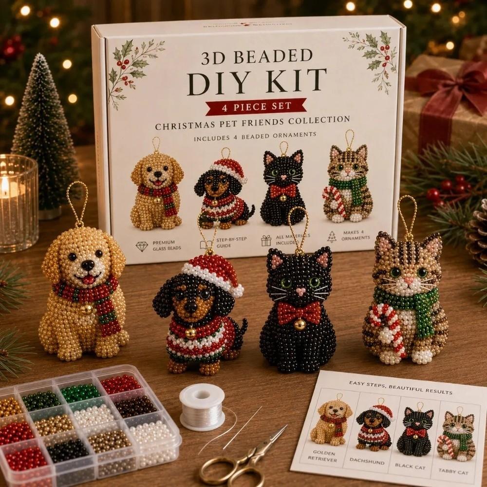 with Instructions Beaded Art Set Creative Beadwork Handmade Craft Kit for Beginners