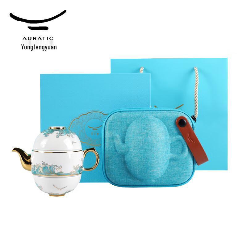 Yongfengyuan Auratic 4-Piece Ceramic Travel Tea Set