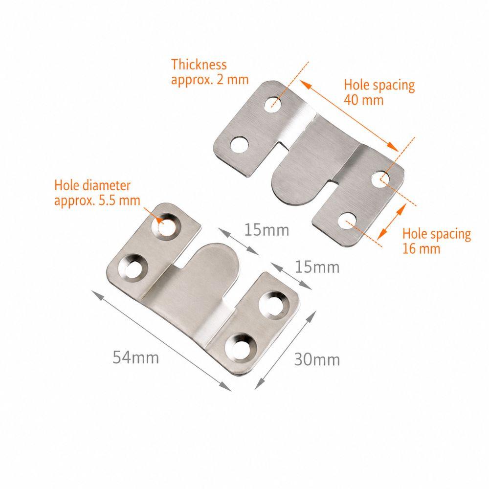 10pcs Rust Proof Hanging Brackets Interlocking Design Flush Mount Bracket Wall Fixing Bracket  Home