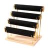 Detachable Tiered Jewelry Rack Wood Base Stand for Showcasing Bracelets and Bangles Wrist Accessories Storage Organizer