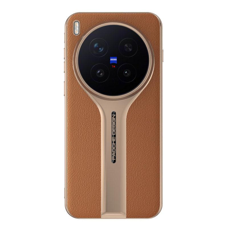 For VIVO X300 Pro Case Luxury PU Leather Pattern Electroplated Frame Cover For Vivo X300 Pro Fashion Shell Shockproof Bumper