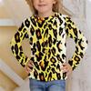 Animal Tiger Skin Children's 3D Digital Printing Girl Fashion Trend Round Neck Long Sleeved T-shirt