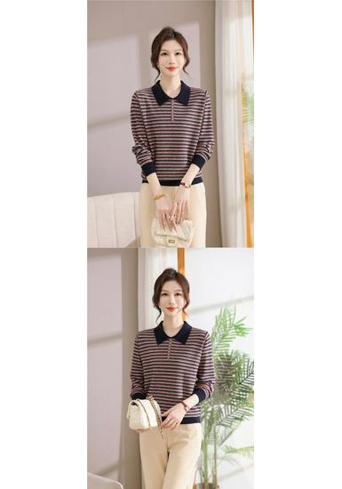 Mom's Winter Wear Lapel Knit Loose Sweater: 2026 New Style Autumn & Winter Base Layer for Middle-Aged and Elderly