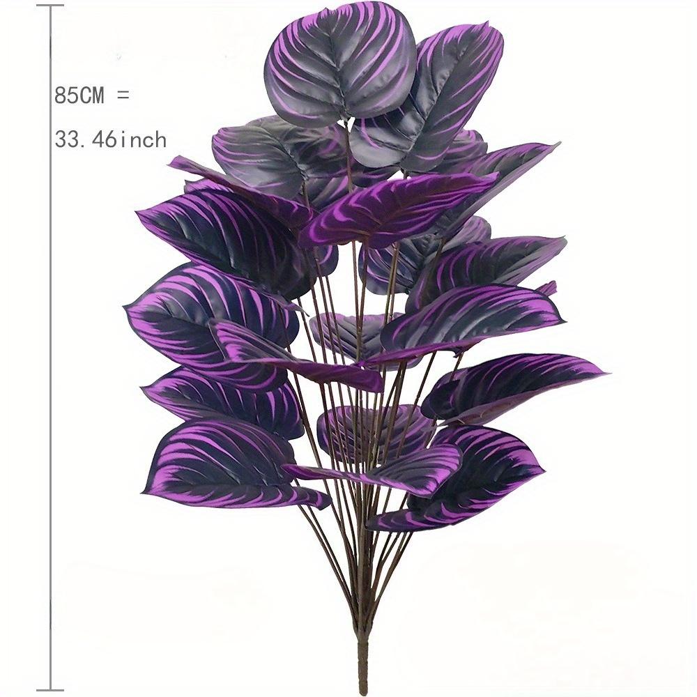 2 Large Outdoor Artificial Violet Combination Sets, with A Total of 24 Realistic Four Season Purple Large Leaves - Multifunctional Indoor/Outdoor Use