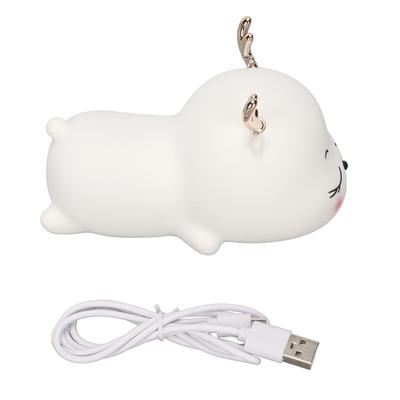 Reindeer Silicone Night Light Touch Control Rechargeable Cute Cartoon LED Night Lamp for Home