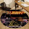 Five Nights at Freddy's Pattern Round Rug, Indoor/Outdoor Mat, for Picnic, Gameroom, Bedroom, Office, Living Room, Home Decor Carpet, Birthday Gift