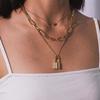 Mehrschichtiger Liebesschloss-Anhänger Choker Mode Steampunk Vorhängeschloss Herz Kettenhalskette Damenschmuck
