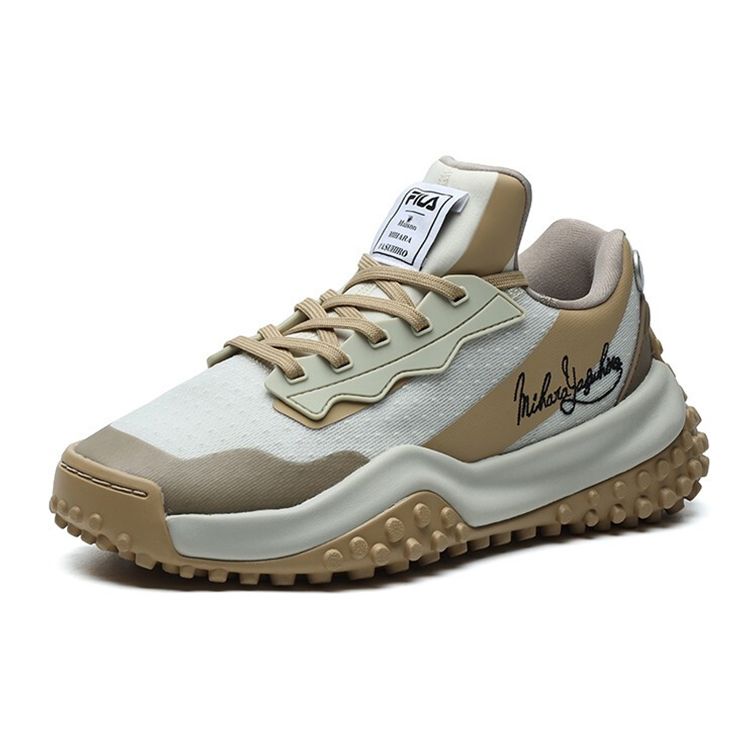 Mihara Yasuhiro X Fila 9 Fabric TPU Mesh Sports Low-Top Casual Shoes Women sneakers Brown White F12W124138FSS