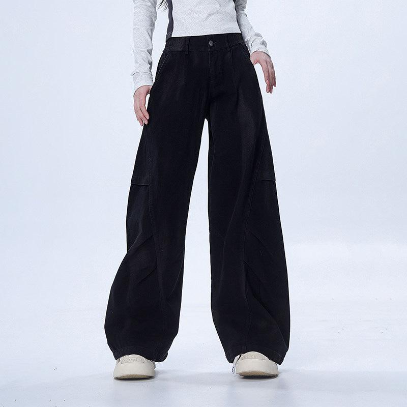 CTB Women s Military Green Loose Straight-Leg Flare Pants S