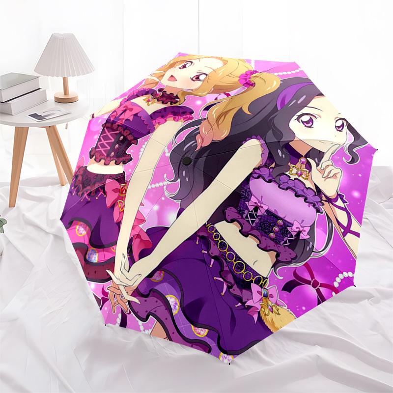 

1pc Pretty Cure Outdoor Umbrella - Automatic Opening/Closing, Portable Tri-Fold Design with 8-Rib Iron Frame - Perfect Gift for Fans, Travelers, Daily