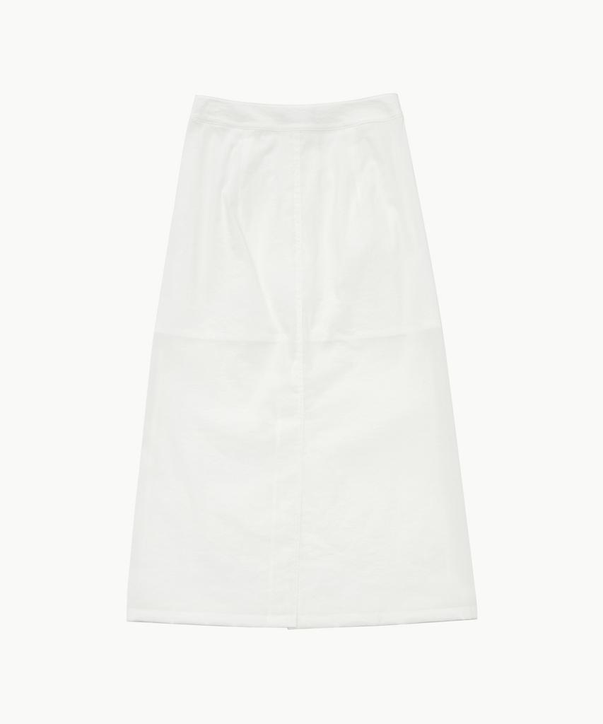 Amomento Sheer Long Skirt_White
