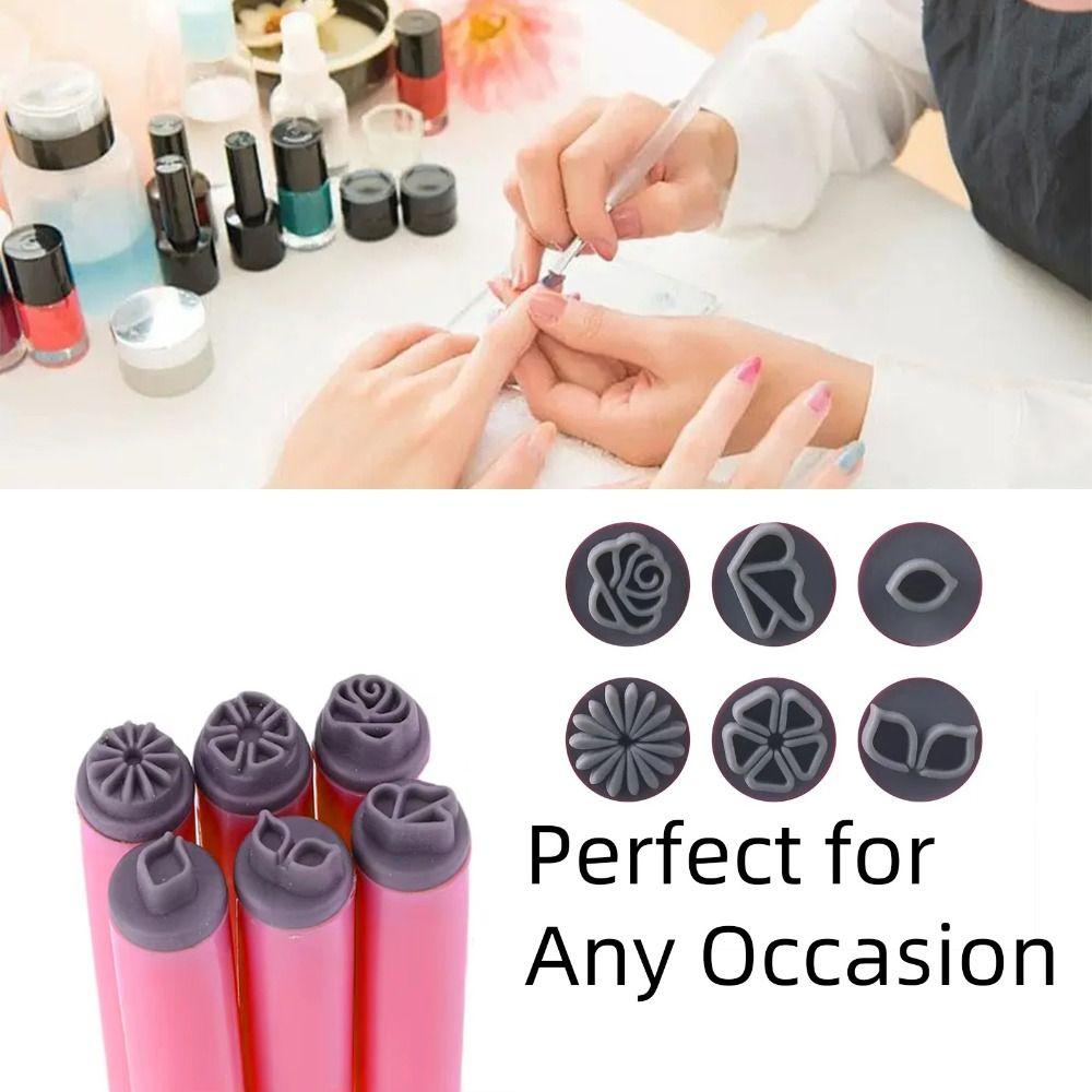 6/10/15pcs Floral Butterfly Pattern Nail Graffiti Pen Stamping Plate Nail Brush Stamp Pen  New Year
