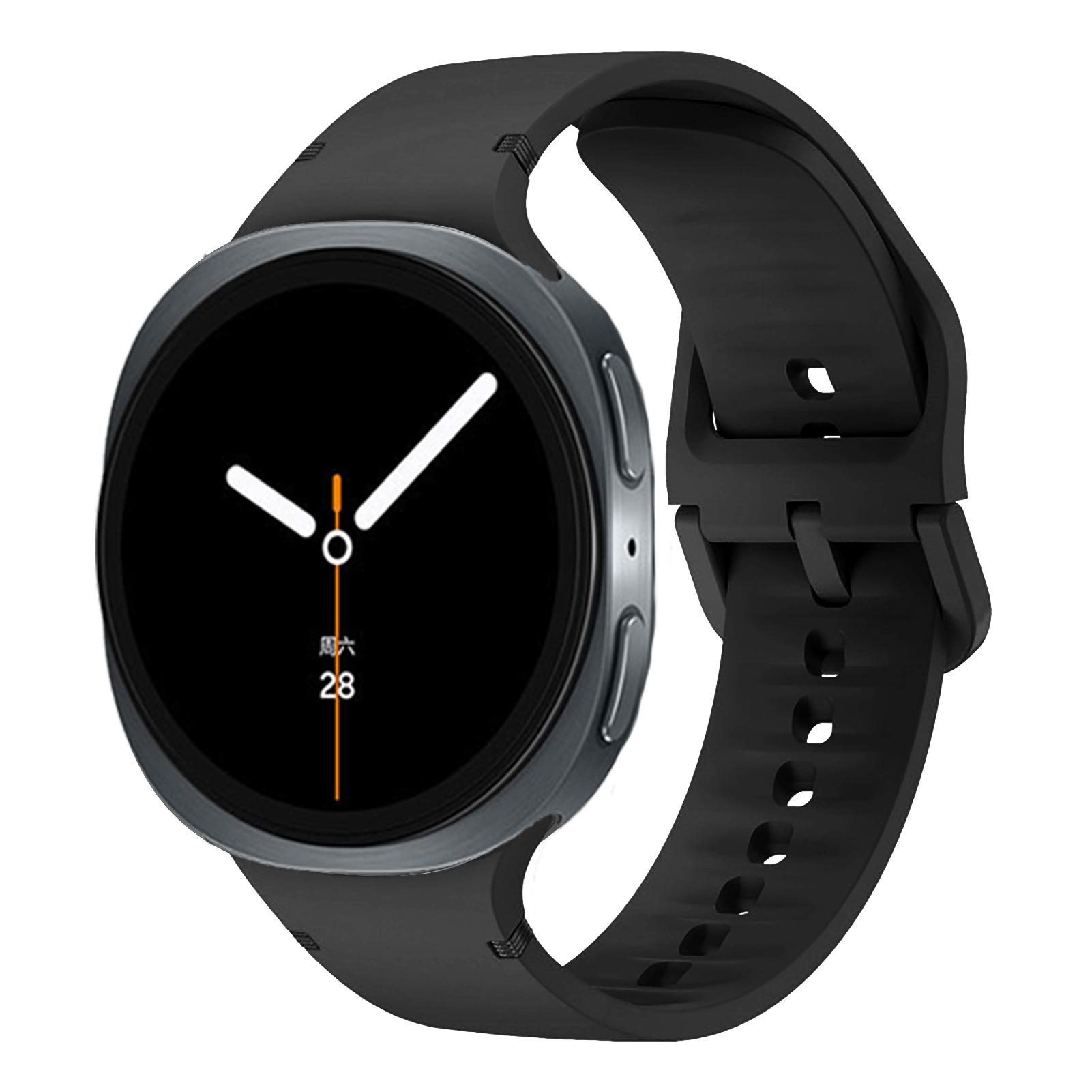 

Sport Silicone Band For Samsung Galaxy Watch 8 Strap 44mm 40mm Accessories correa pulseira Bracelet Galaxy Watch 8 classic 46mm galaxy watch 8 40mm чёрный