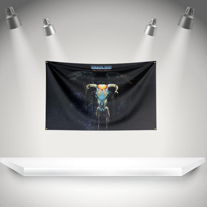 E-eagles Flag Rock Music Band Banner HD Printing Tapestry Exhibition, Music Band Fans, Garage Decor