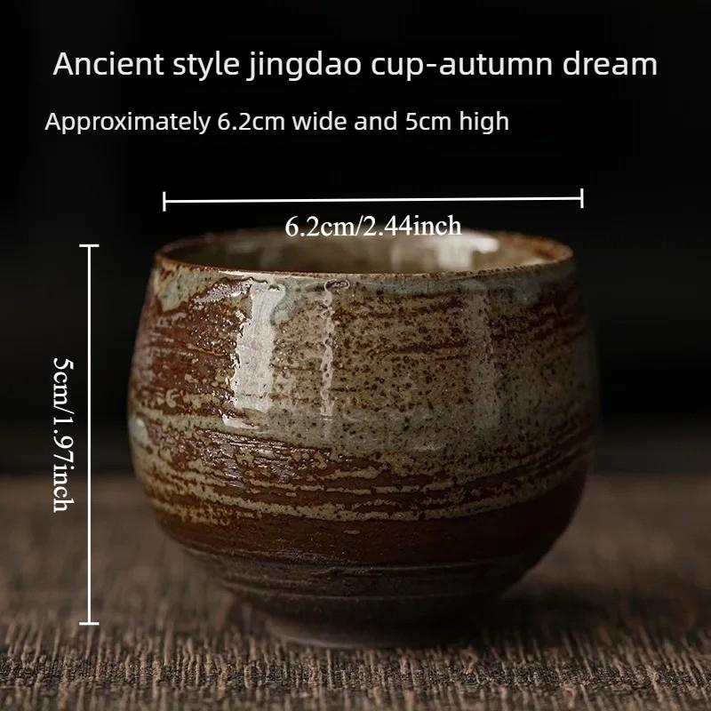 

1 шт. Керамические чайные чашки в японском стиле, ручная работа, матовая глазурь, для чайной церемонии Кунг-фу, для дома и в подарок 51-100ml чёрный